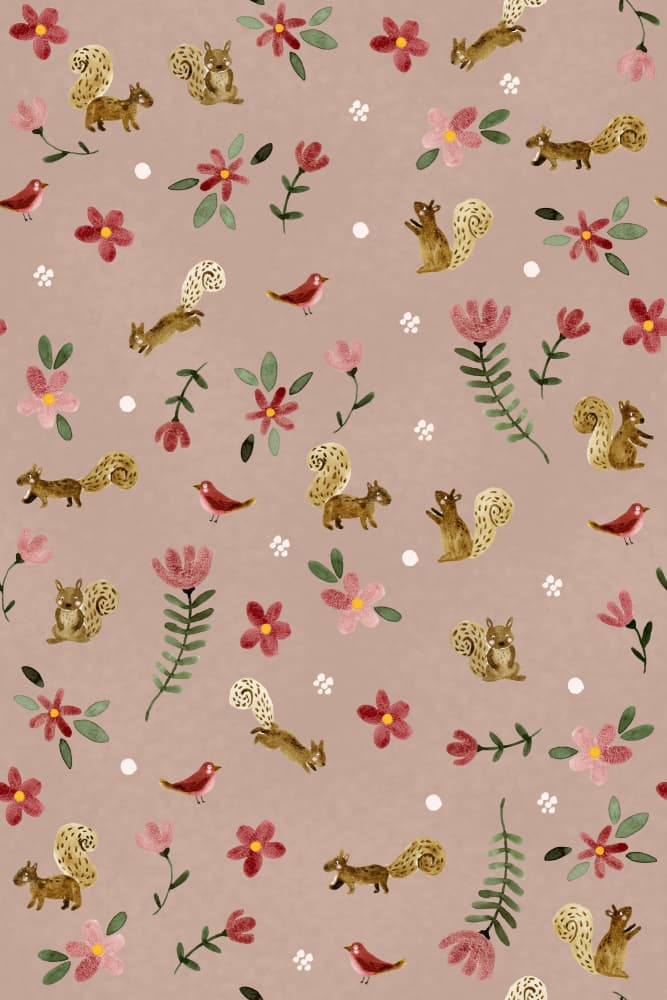 Whimsical Woodland Pattern by Abigail Morales — canvas wall art