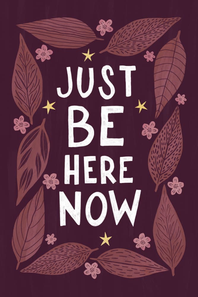 Just Be Here Now by EMELIEmaria — canvas wall art