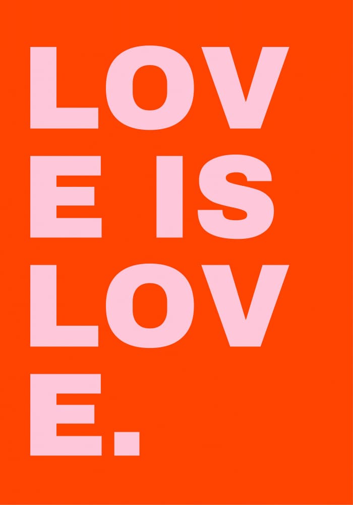 Love Is Love Message by Athene Fritsch — canvas wall art