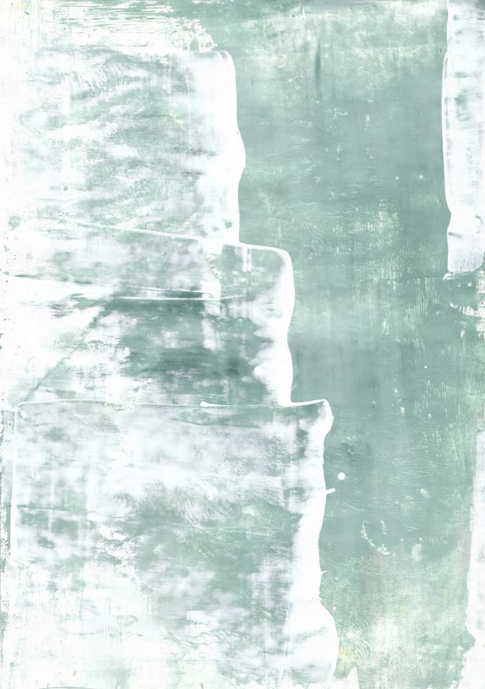 Soft Green Abstract Layers by Annick — canvas wall art