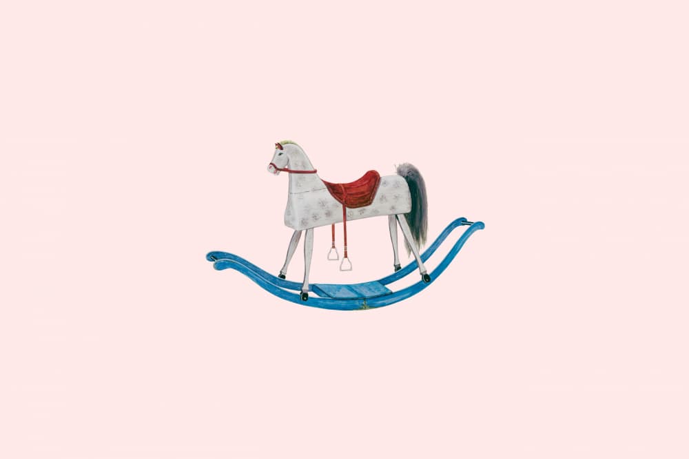Gentle Rocking Horse by Wild Violets — canvas wall art