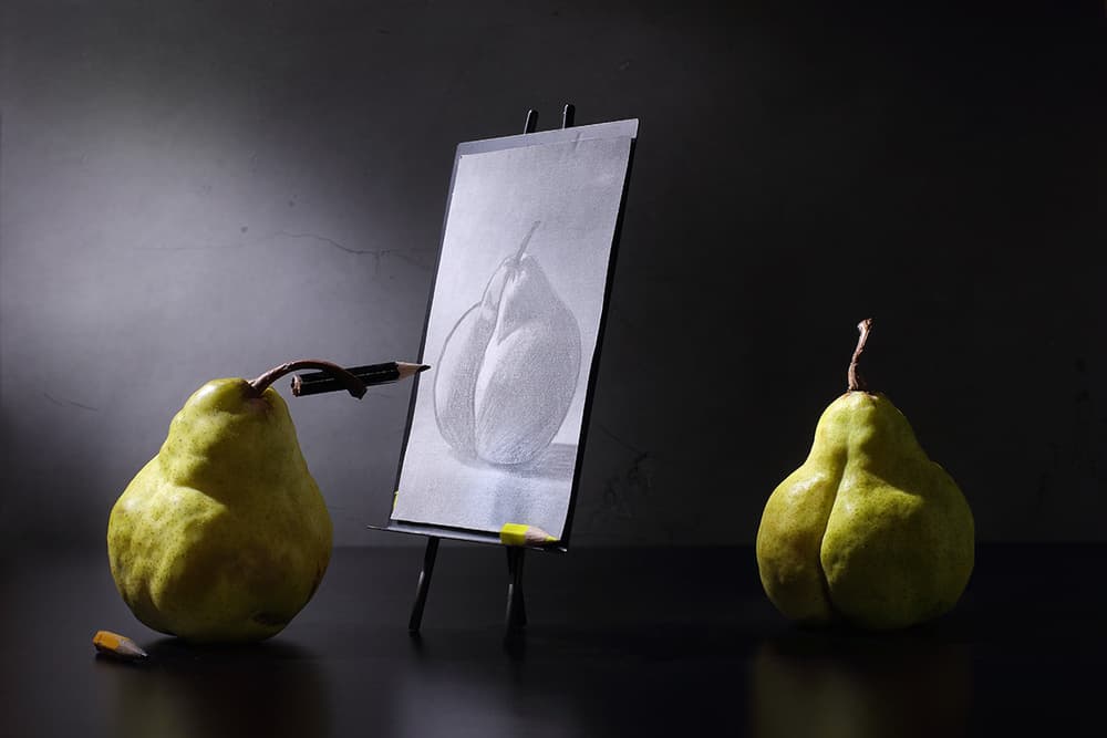 Clever Pear Art by Victoria Glinka — canvas wall art