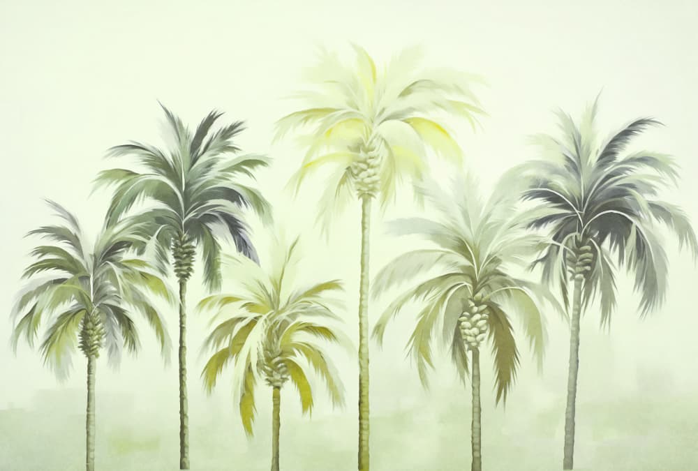 Elegant Green Palms by Andrea Haase — canvas wall art