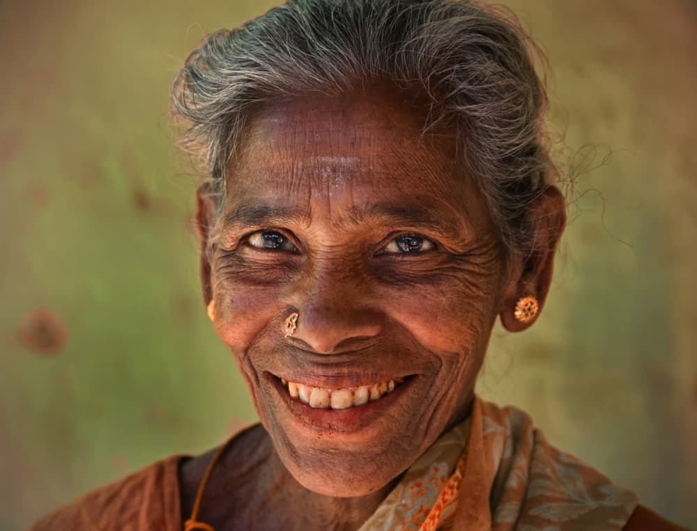 Warm Indian Smile by Lou Urlings — canvas wall art