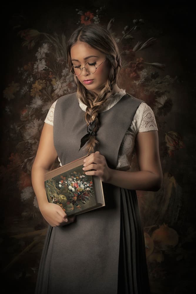 Contemplative Young Woman by Carola Kayen-Mouthaan — canvas wall art