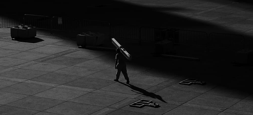 Urban Solitary Walk by Jian Wang — canvas wall art