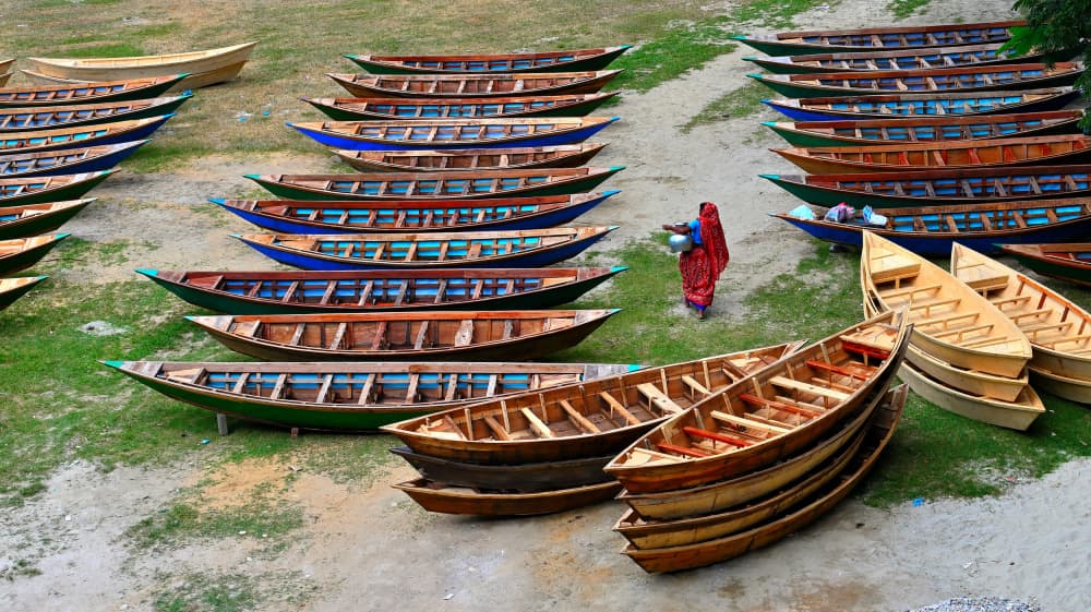 Traditional River Boats by MD MAHABUB HOSSAIN KHAN — canvas wall art