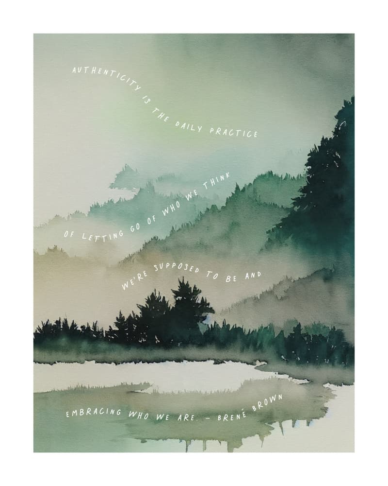 Misty Mountain Serenity Quote by KsanaKalpa — canvas wall art