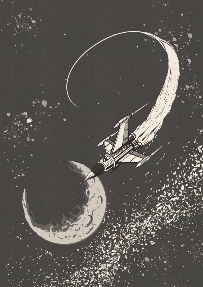 Moon Flight by Nicholas — canvas wall art