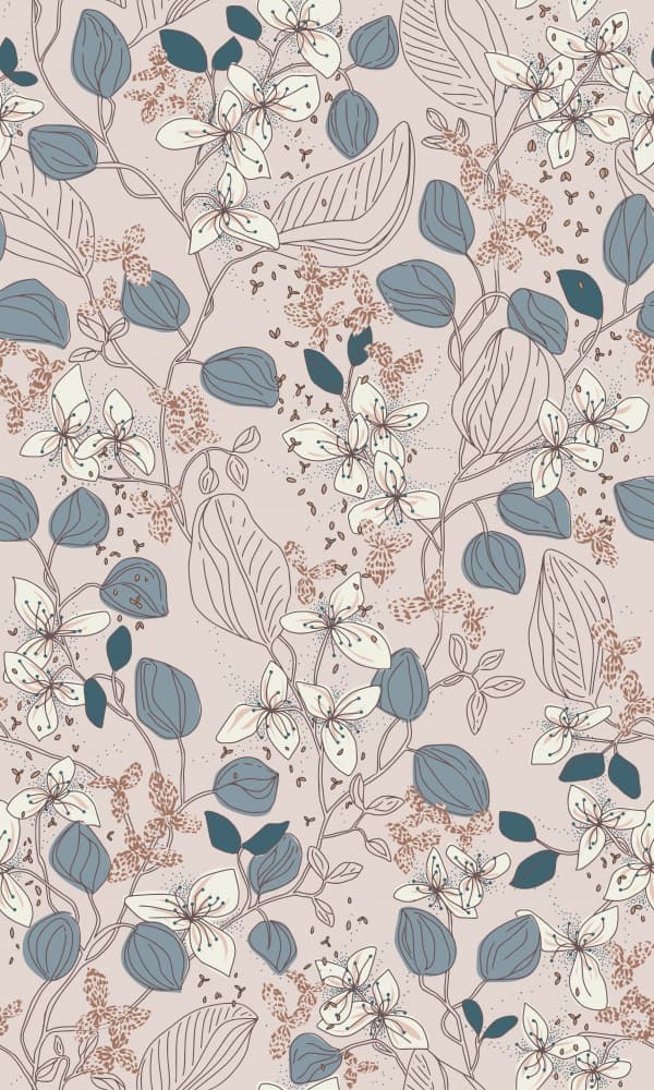 Soft Botanical Bloom by Annick — canvas wall art