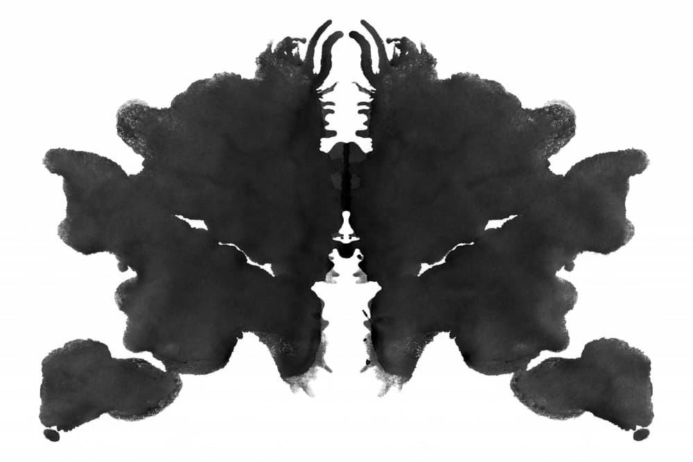 Symmetrical Black Inkblot by amini54 — canvas wall art