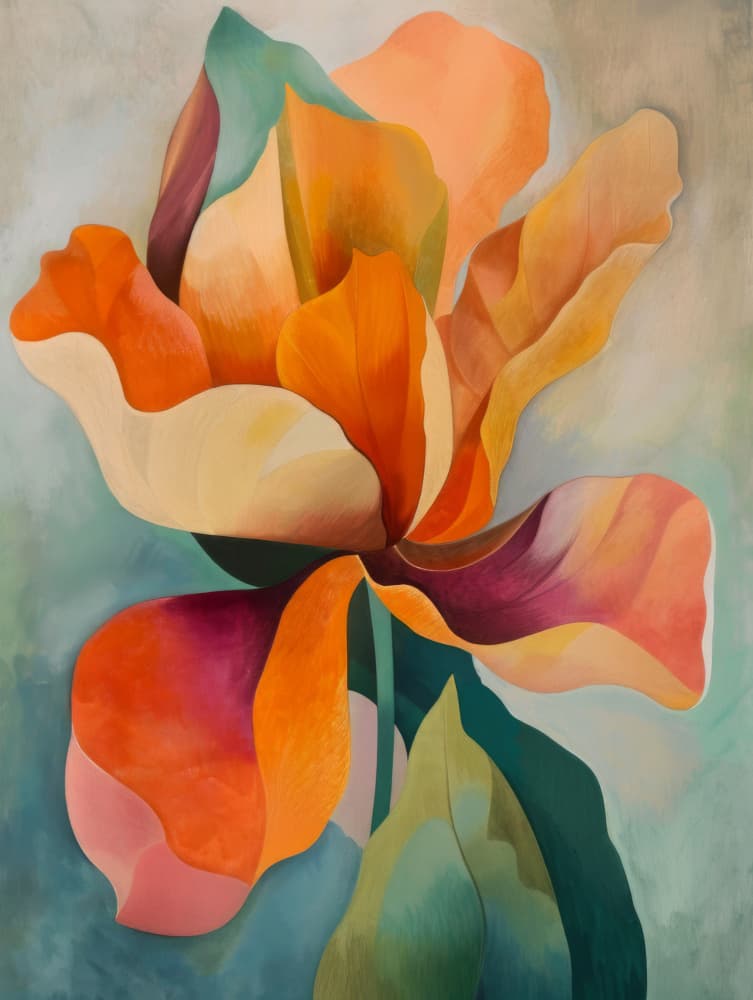 Vibrant Orange Bloom by Bilge Paksoylu — canvas wall art