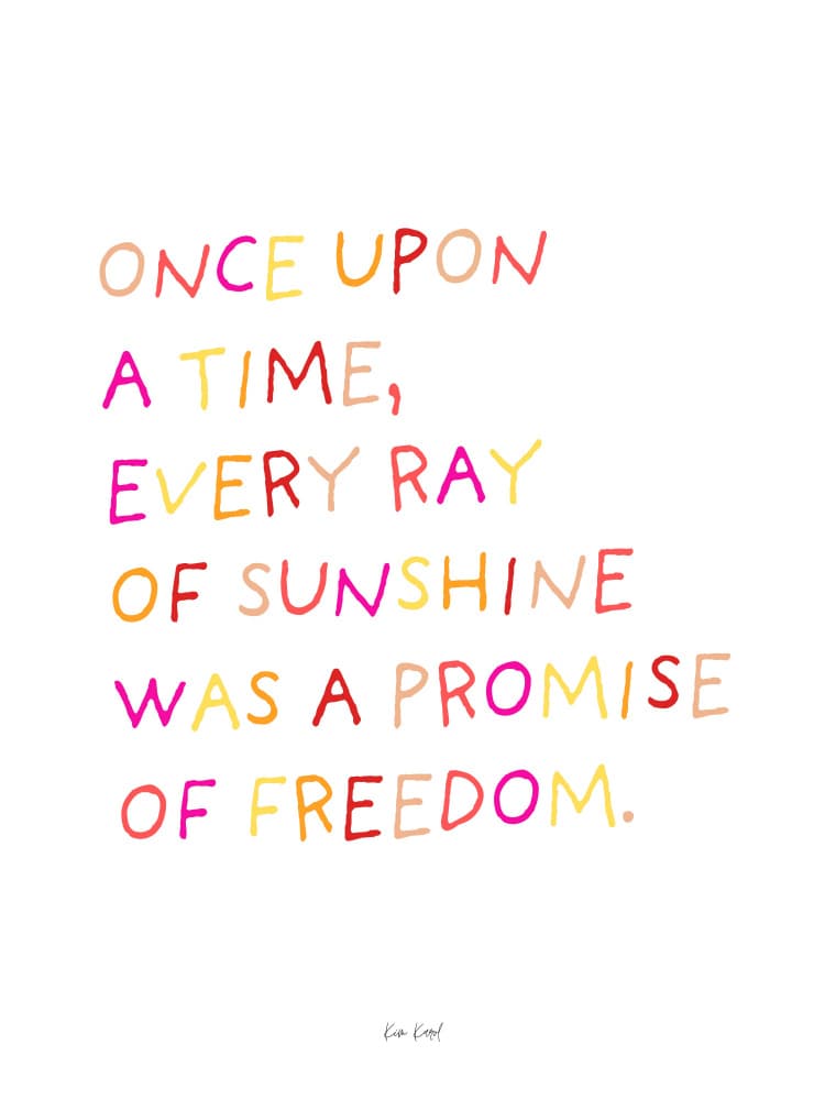 Colorful Freedom Quote by Ohkimiko — canvas wall art