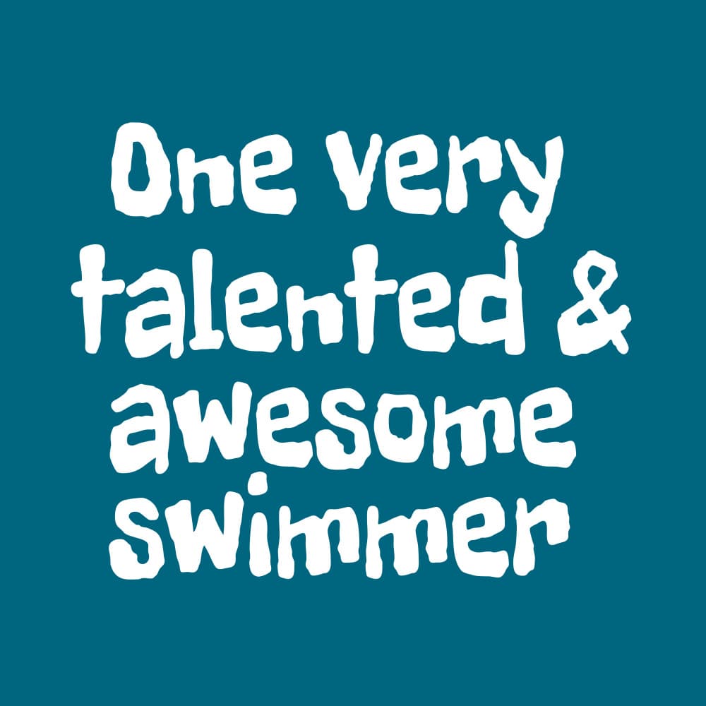 One Talented Swimmer by Happie Eagle — canvas wall art