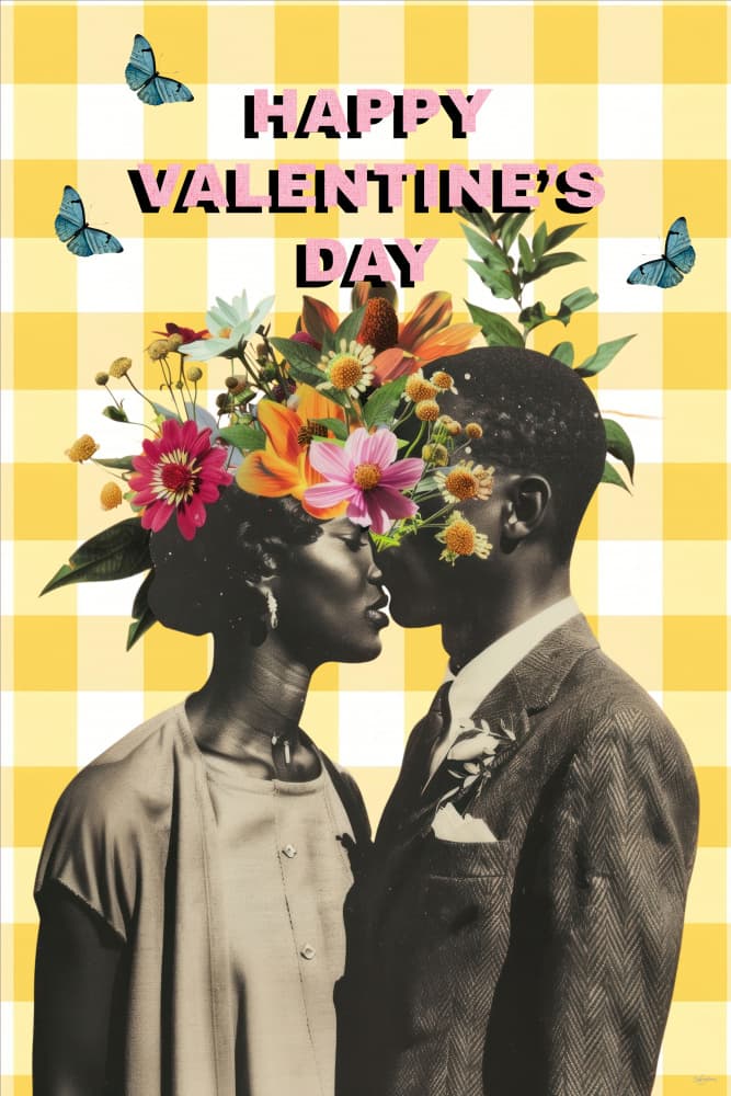 Blooming Valentine Couple by Sue Skellern — canvas wall art