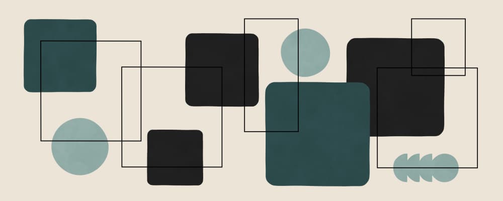 Muted Geometric Harmony by Vitor Costa — canvas wall art