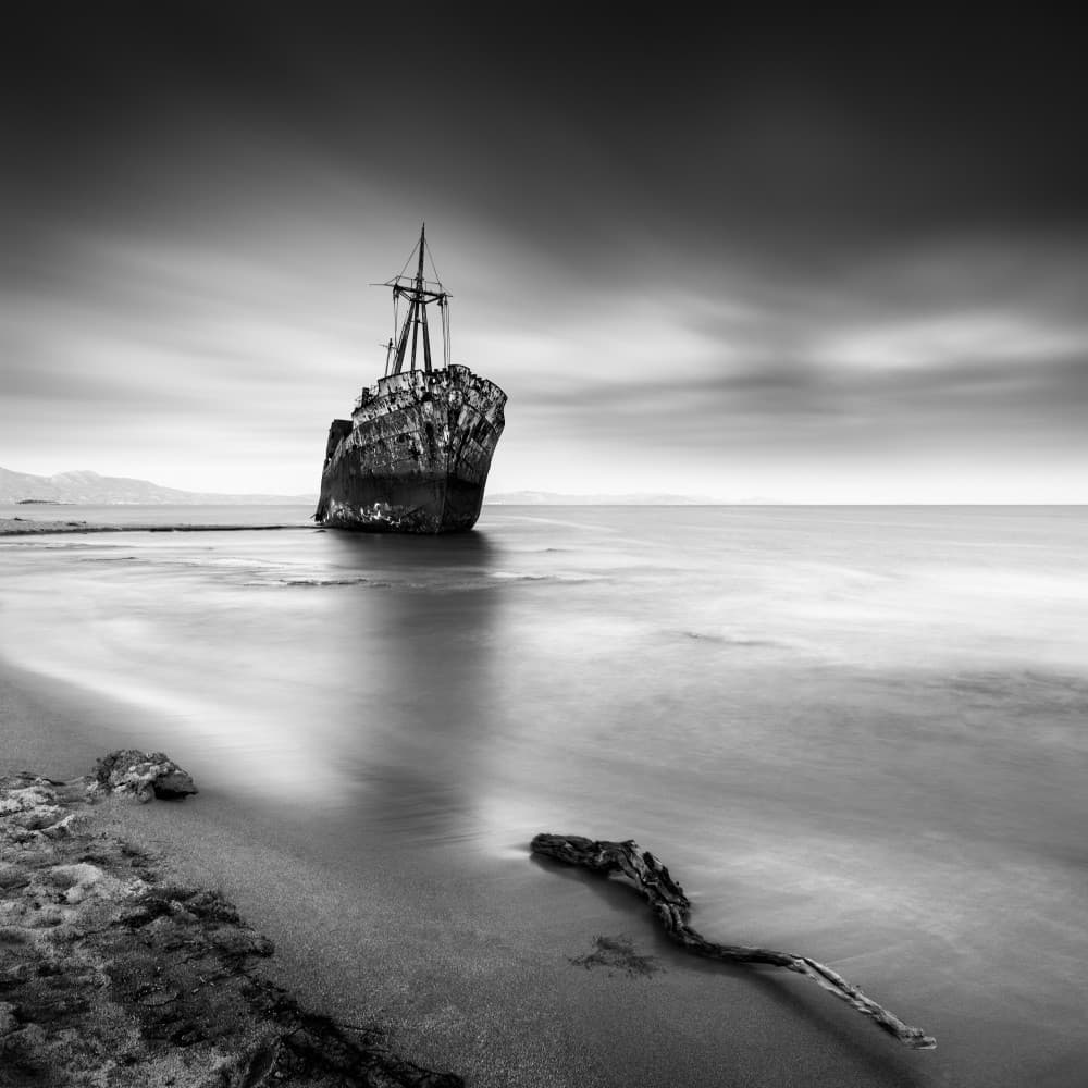 Abandoned Shipwreck Coast by George Digalakis — canvas wall art