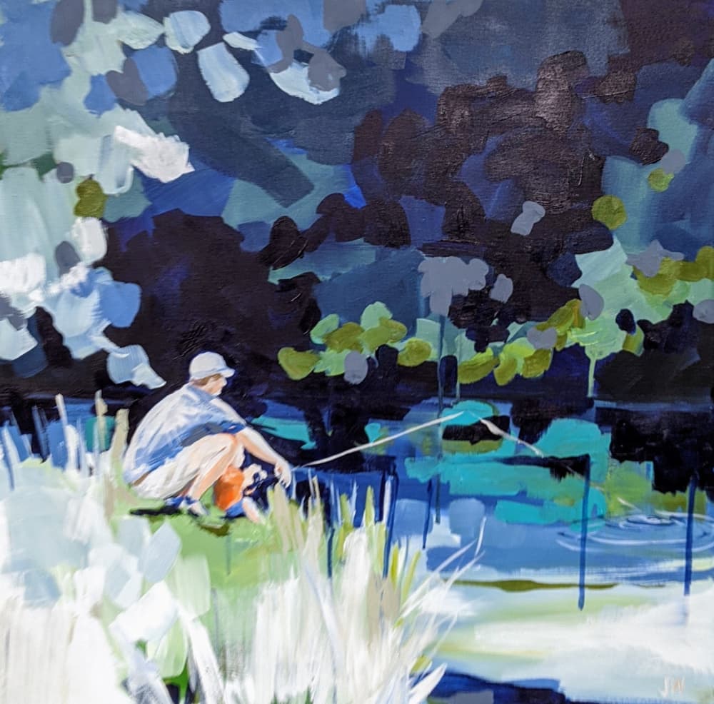Gone Fishin by Jenny Westenhofer — canvas wall art