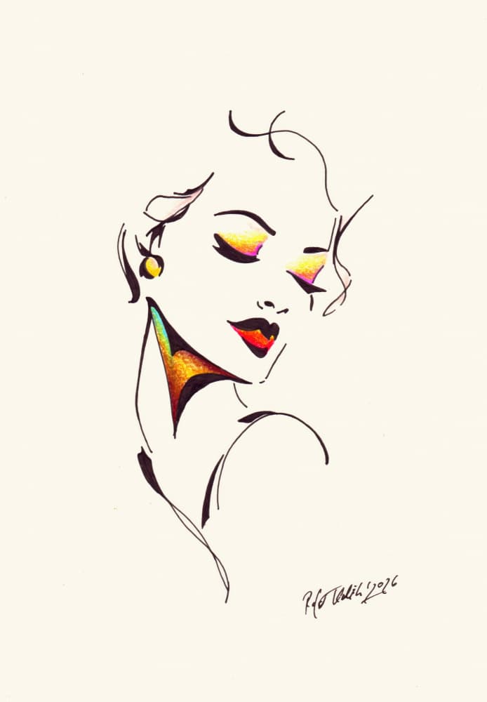 Vibrant Fashion Illustration by Rafal Kulik — canvas wall art