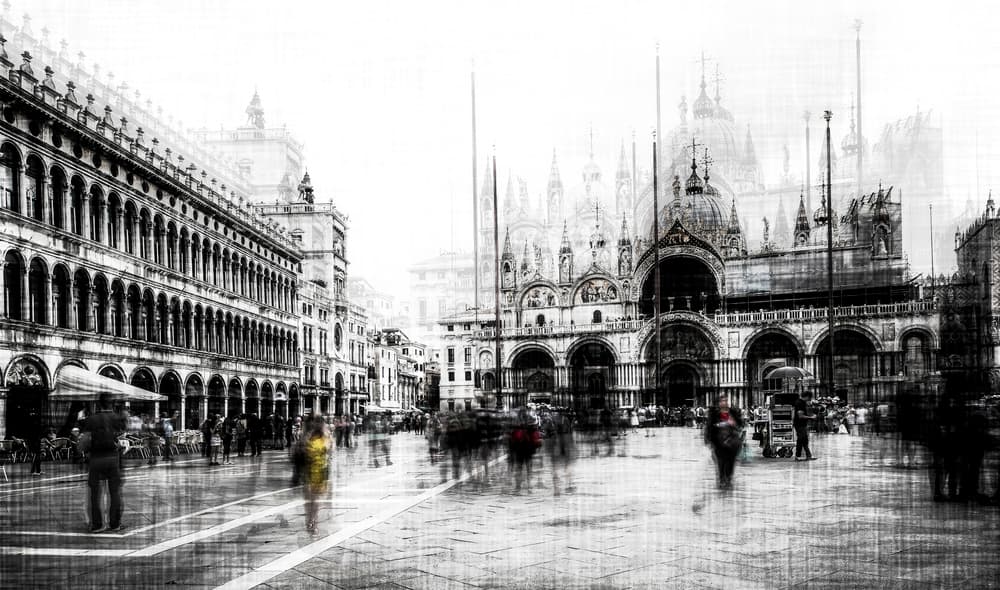Venice Piazza Motion by Carmine Chiriacò — canvas wall art