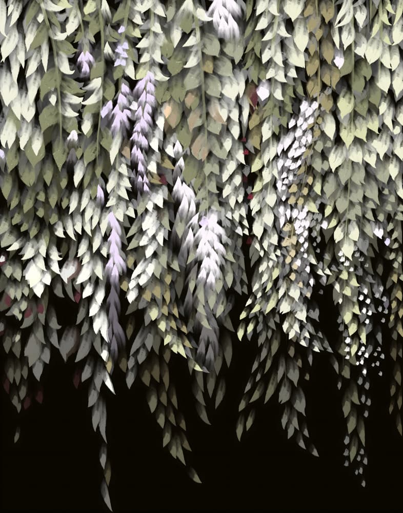 Lush Wisteria Cascades by Josie George — canvas wall art