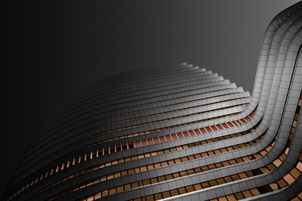 Curved Modern Architecture by Rolf Endermann — canvas wall art