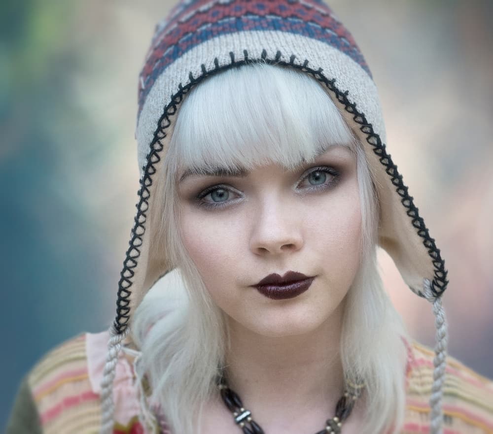 Stylish Blonde Gaze by kenp — canvas wall art