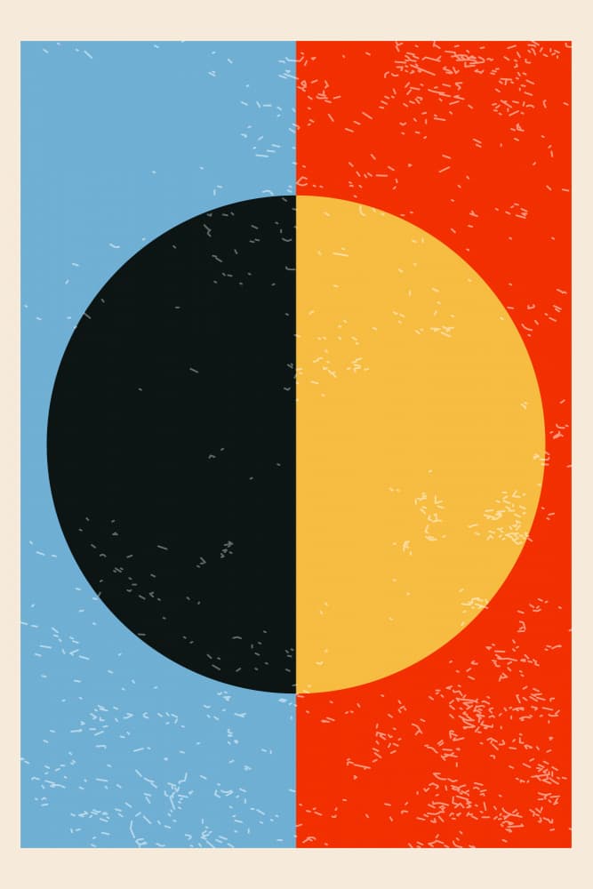 Split Circle Contrast by jay stanley — canvas wall art