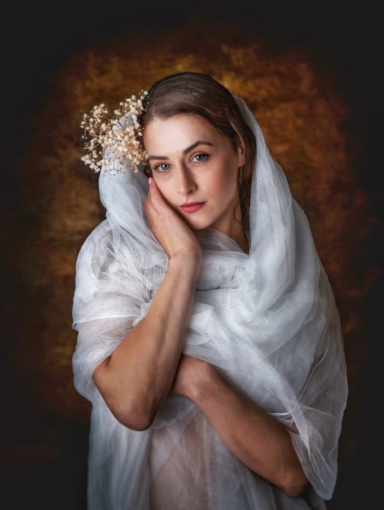 Ethereal Veiled Woman by Kieran O Mahony AIPF — canvas wall art