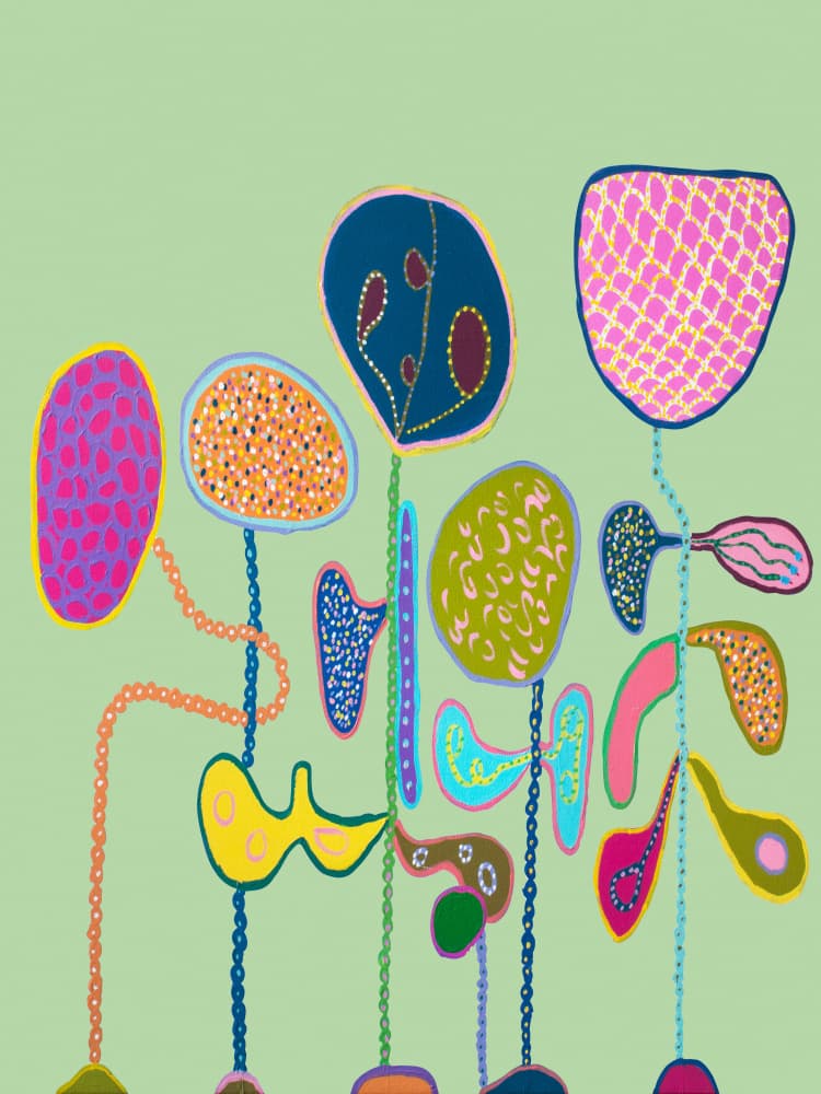 Vibrant Organic Forms by Helen Joynson — canvas wall art