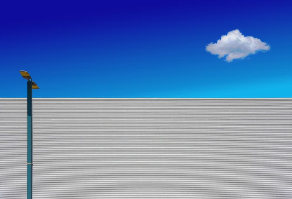 Blue Sky Street Light Cloud by Arnon Orbach — canvas wall art