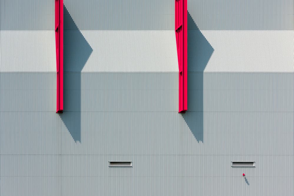 Geometric Red Facade by Greetje van Son — canvas wall art
