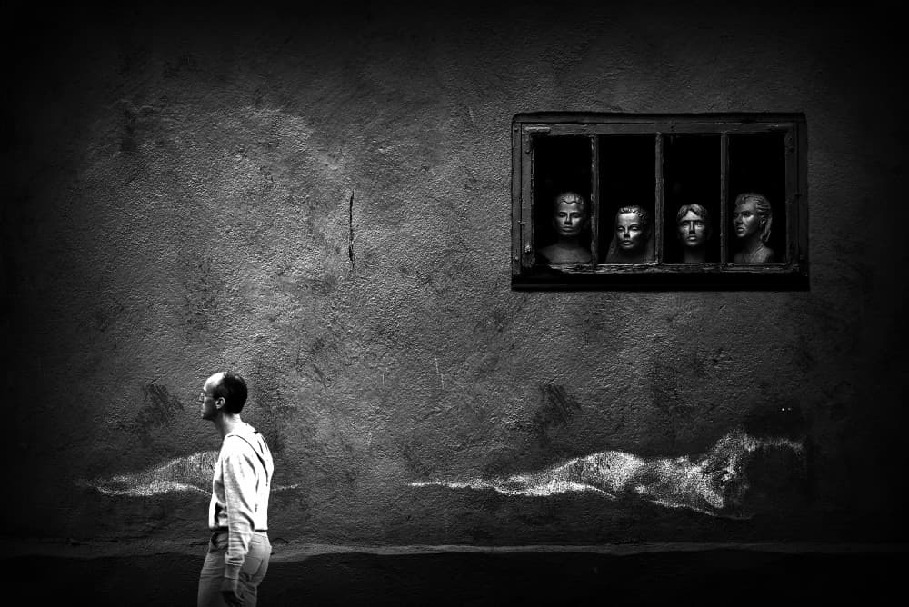 Street Mannequin Mystery by Jorge Pimenta — canvas wall art
