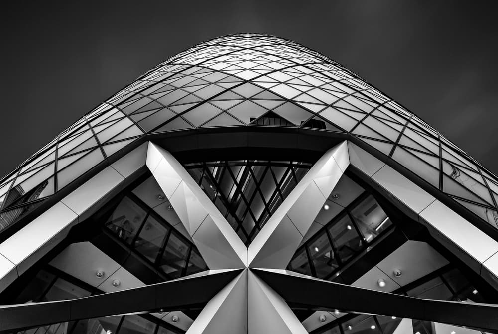 Geometric Glass Skyscraper by Ahmed Thabet — canvas wall art