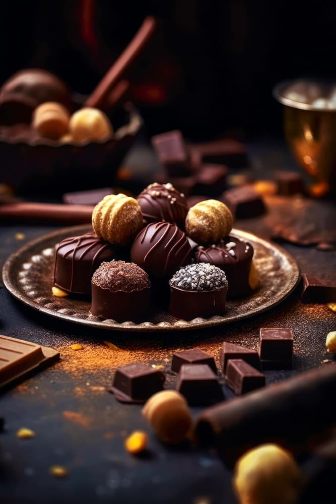 Gourmet Chocolate Truffles by Justyna Jaszke — canvas wall art