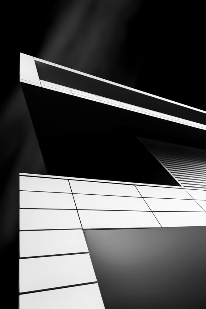 Geometric Building Lines by Jeroen van de Wiel — canvas wall art