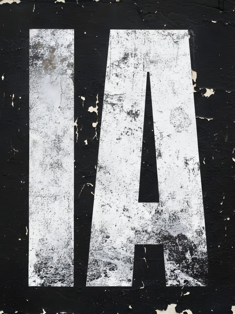 Bold Distressed IA by HUGO — canvas wall art
