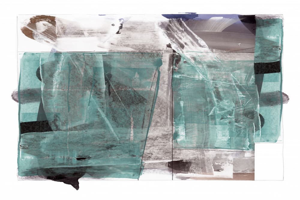 Modern Teal Abstract Shapes by cartissi — canvas wall art