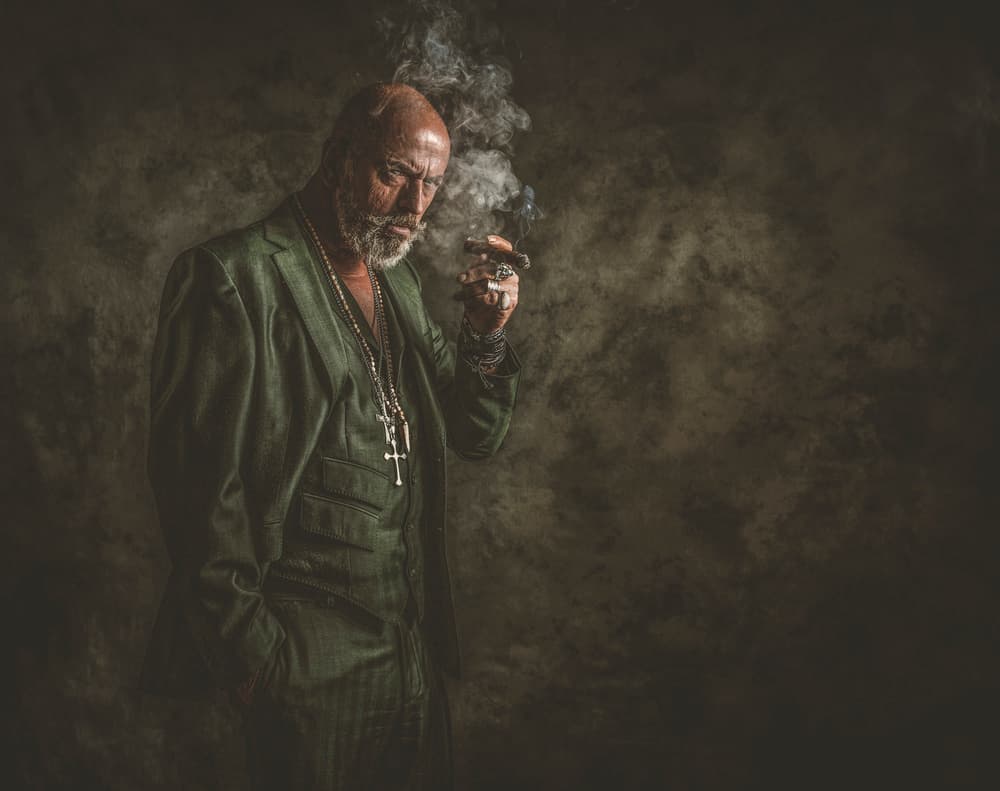 Intense Cigar Smoker by gNo — canvas wall art
