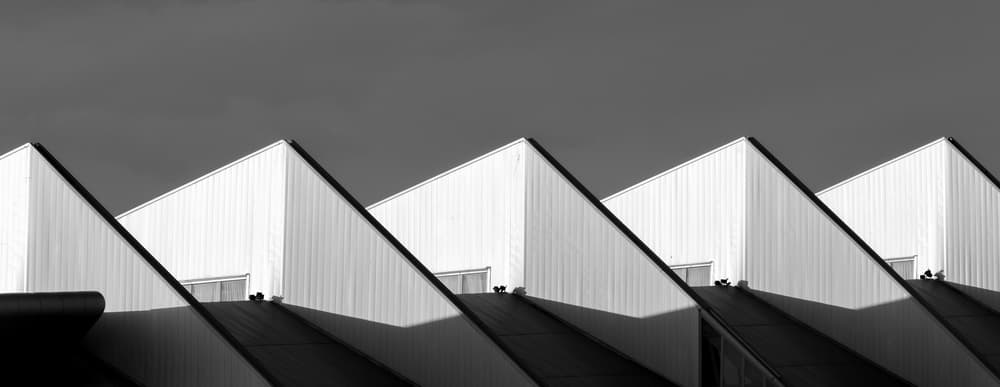 Modern Sawtooth Roofline by Thierry Lagandré (Transgressed Light) — canvas wall art