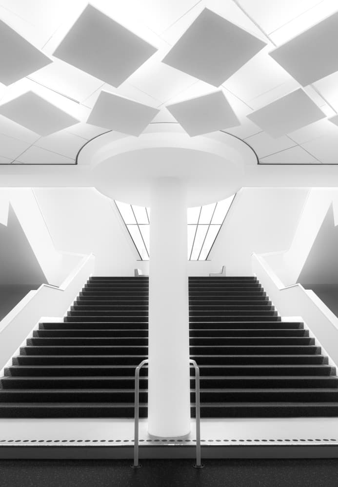 Grand Symmetrical Staircase by Greetje van Son — canvas wall art