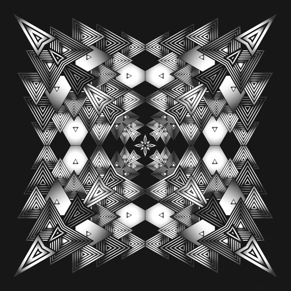 Abstract Triangle Symmetry by Angelo Cerantola — canvas wall art