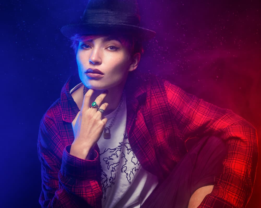 Edgy Fashion Portrait by Ineke Mighorst — canvas wall art