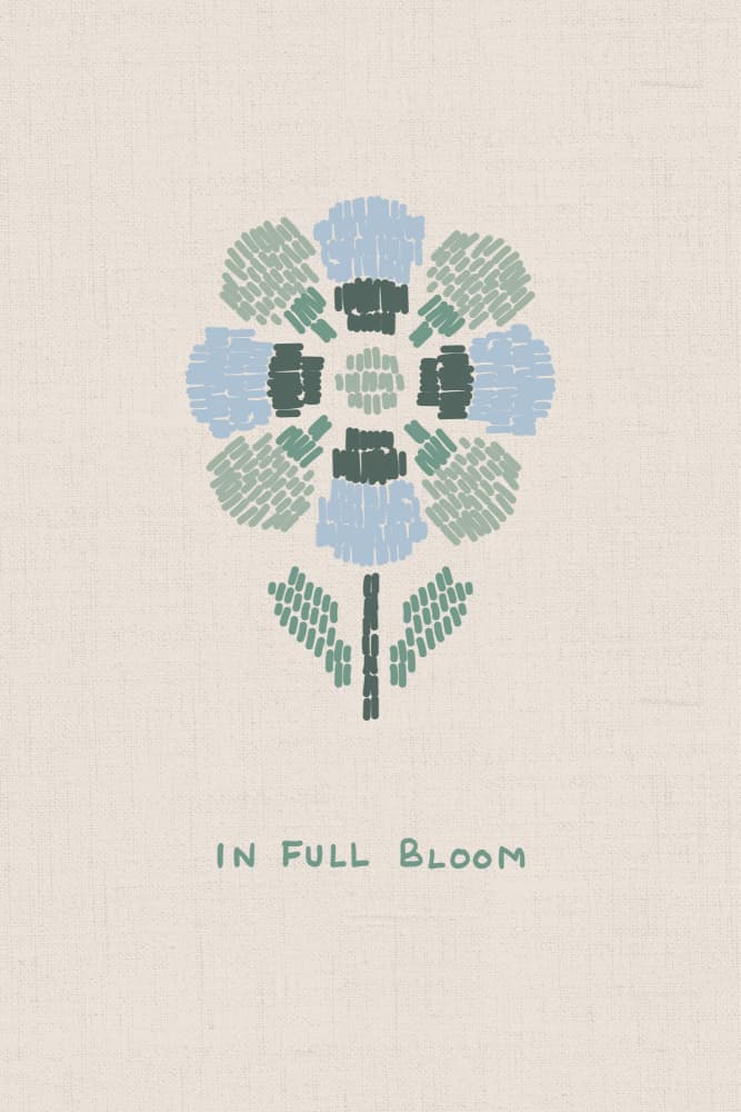 Pastel Stitched Flower by Alexandra Weise — canvas wall art