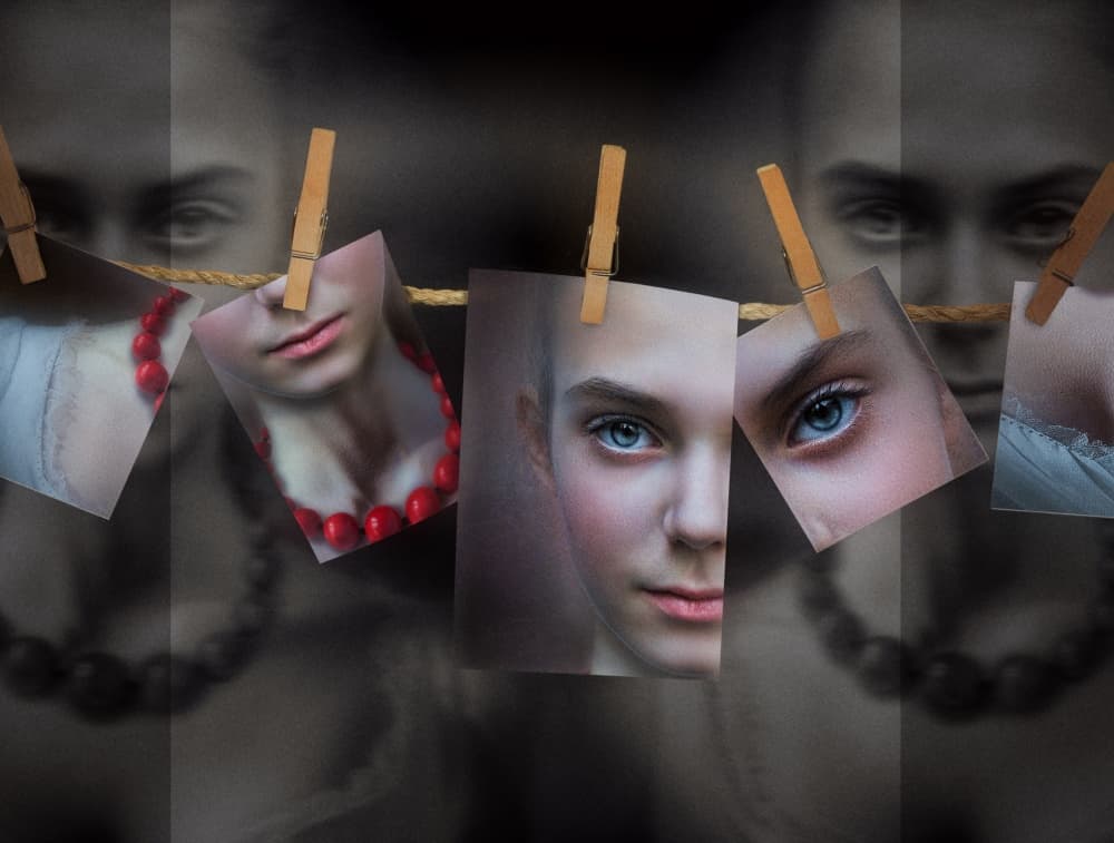Fragmented Faces of Memory by Svetlana Melik-Nubarova — canvas wall art