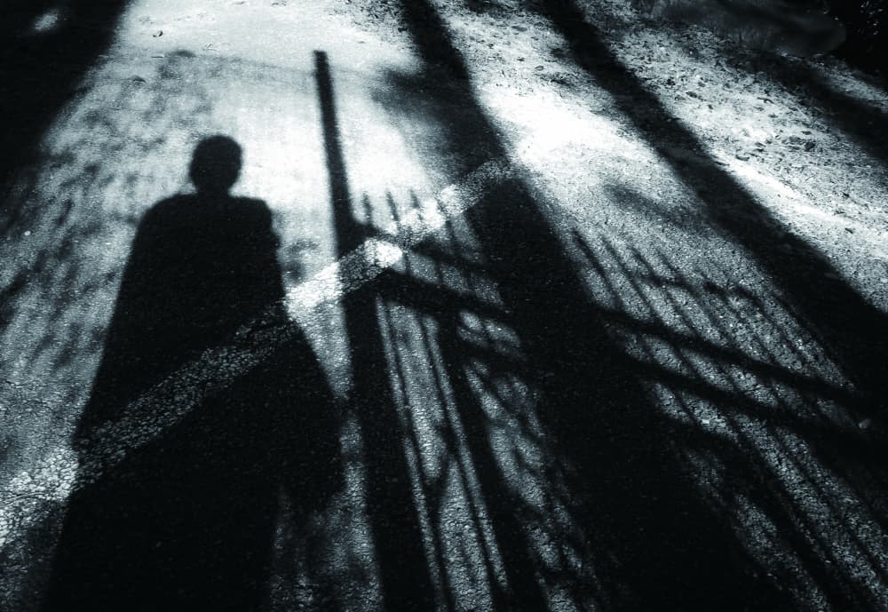 Shadowy Street Figure by Mi Young Choi — canvas wall art