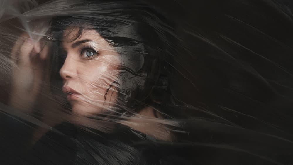 Mysterious Wrapped Portrait by Evgeny Loza — canvas wall art
