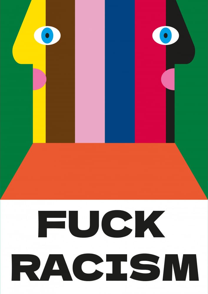 Fuck Racism by SERGIO ORTIZ — canvas wall art