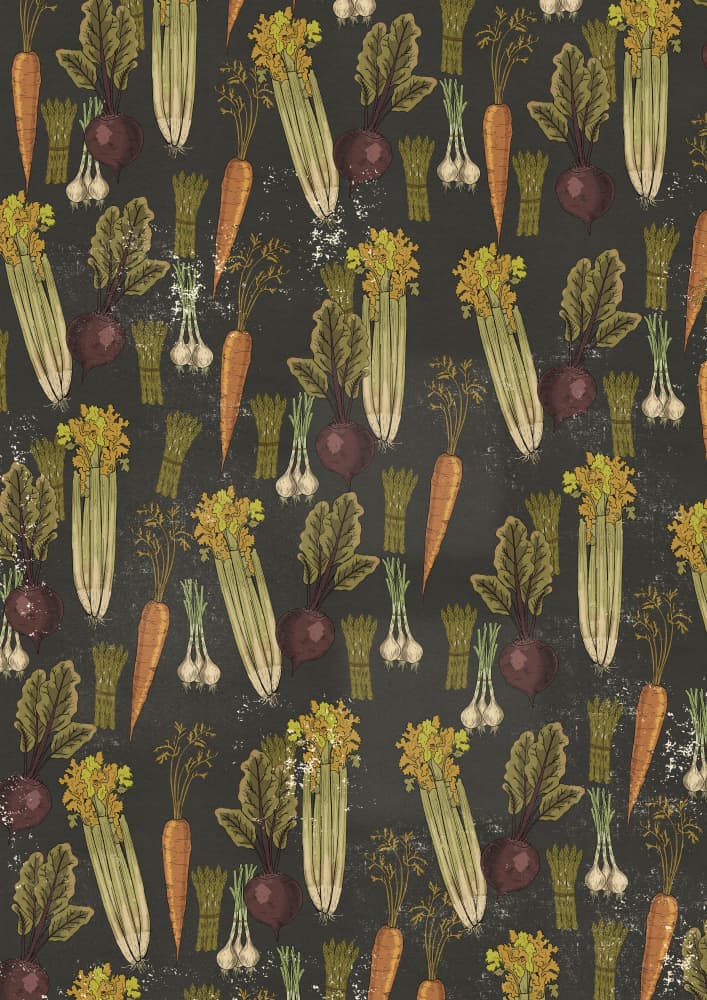 Chalkboard Garden Produce by Nicholas — canvas wall art