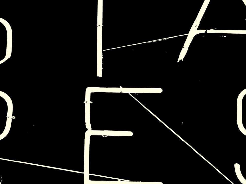 Abstract Neon Letters by Petr Strnad — canvas wall art
